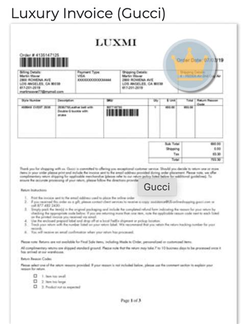 gucci airport invoice|gucci customer service number.